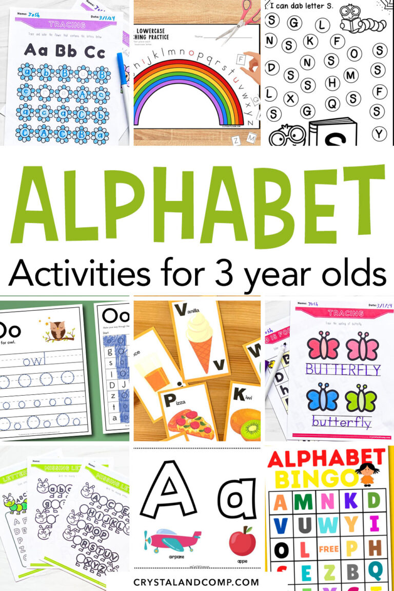 Printable Alphabet Activities for 3 Year Olds - CrystalandComp.com