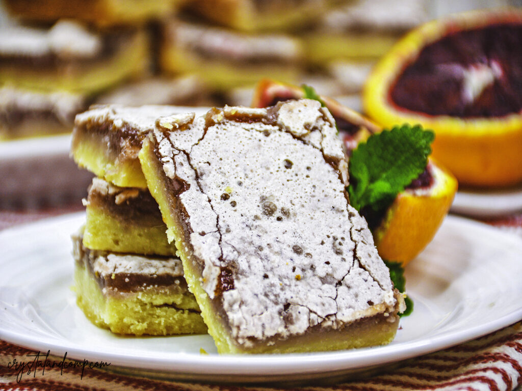Blood Orange Bars dessert