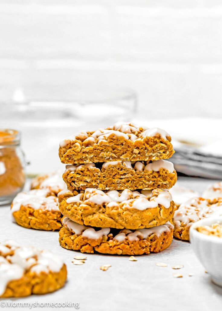 Image for Eggless Iced Gingerbread Oatmeal Cookies
