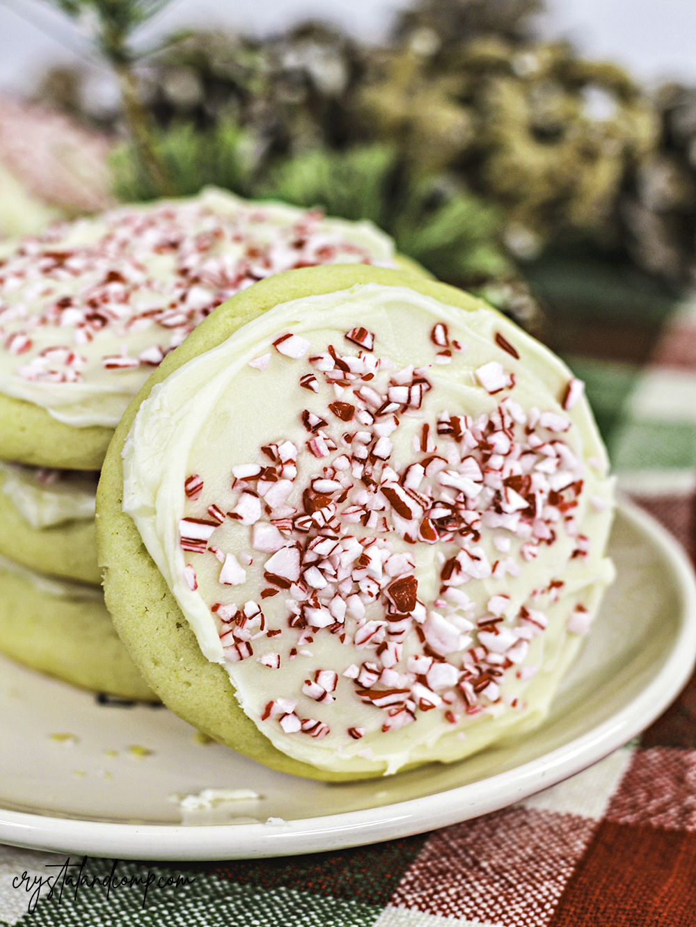 Frosted Peppermint Sugar Cookie Recipe