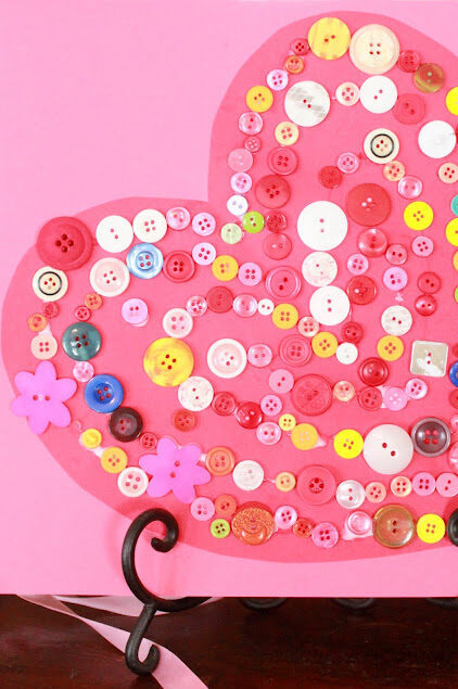 Image for Valentine Heart Button Craft for Kids