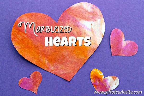 Image for Marbleized heart craft for Valentine's Day