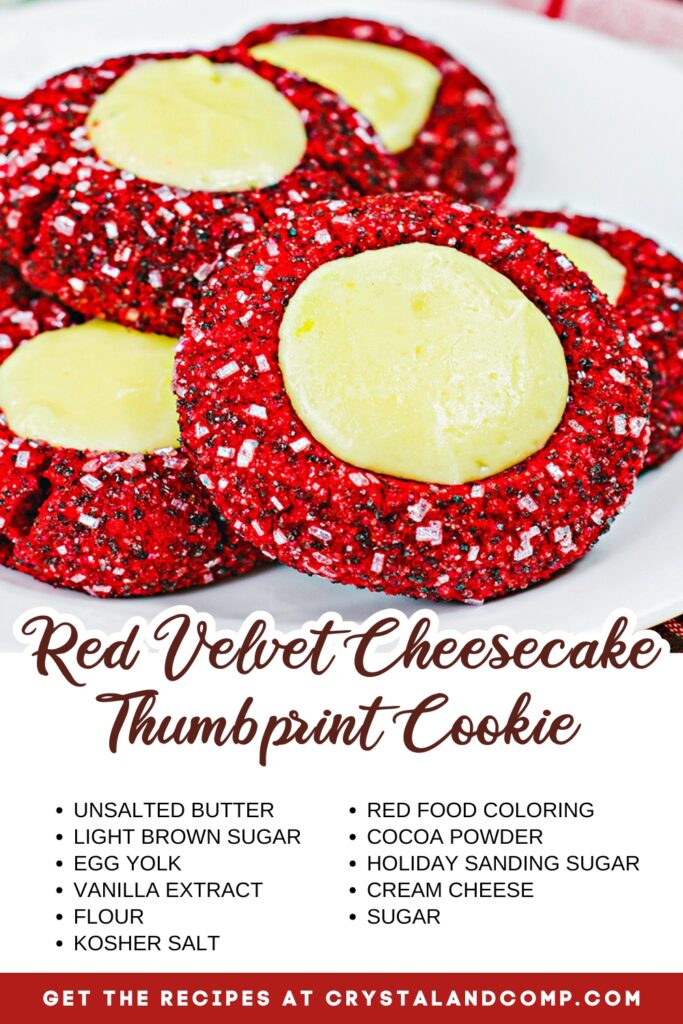 Red Velvet Cheesecake Thumbprint Cookie ingredient list