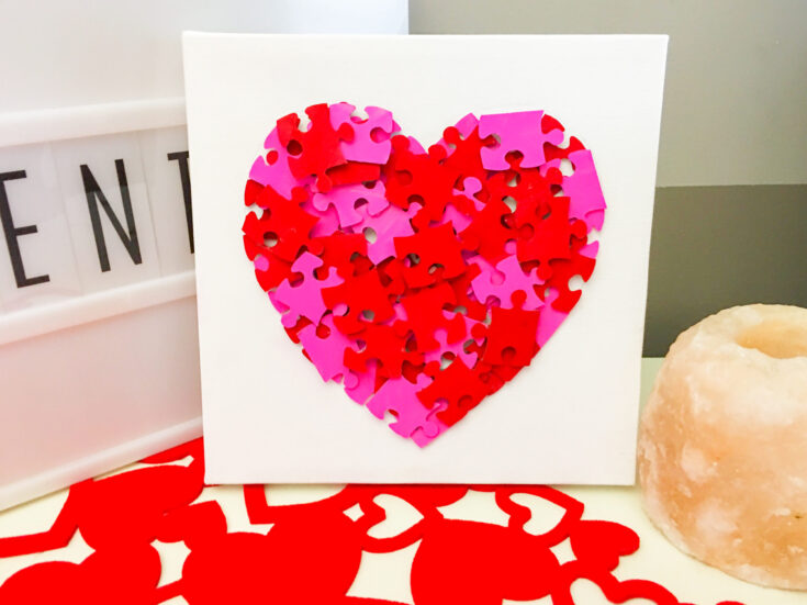 Image for Valentine's Day Puzzle Heart Canvas
