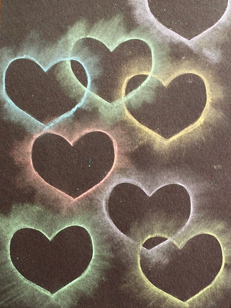 Image for Heart Chalk Stencil Art for Kids