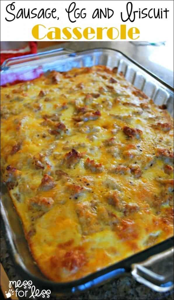 Image for The Best Sausage Egg and Biscuit Breakfast Casserole