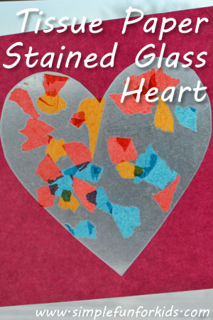 Image for Tissue Paper-Stained Glass Heart
