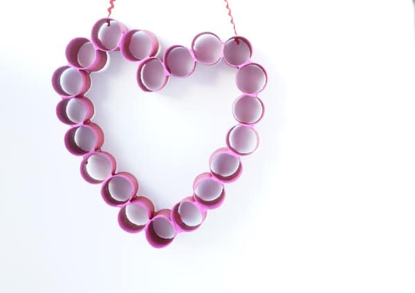 Image for Painted Toilet Paper Roll Valentine Heart 
